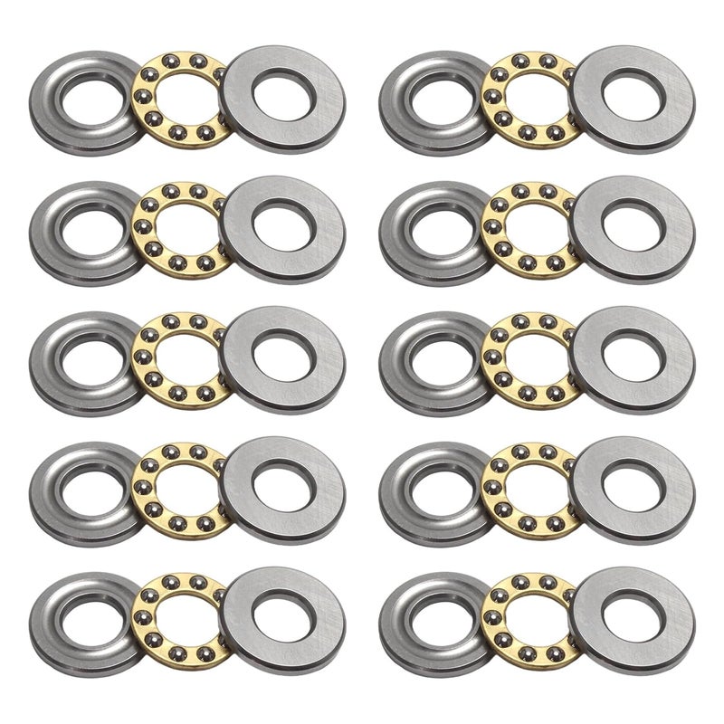 STYUI (10Pcs) F9-20M Miniature Thrust Ball Bearings 9mm x 20mm x 7mm Miniature Plane Thrust Bearings Chrome Steel One Way - Image 1